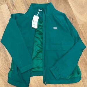Figs Hunter Green Scrub Jacket